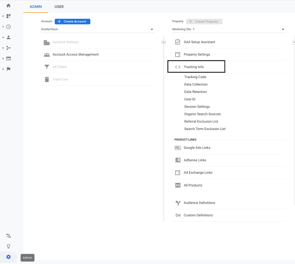 Google Analytics tracking ID