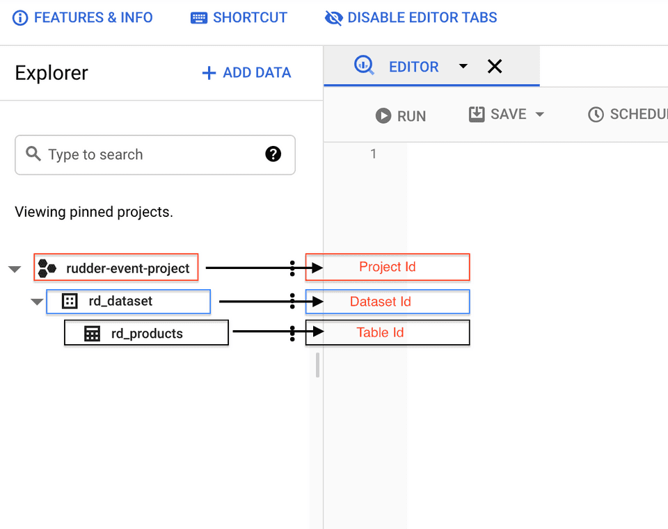 BigQuery Stream connection settings