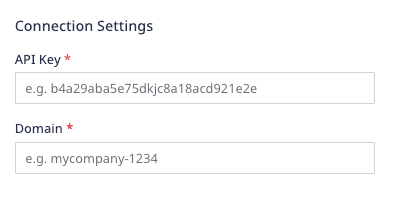 Freshsales connection settings